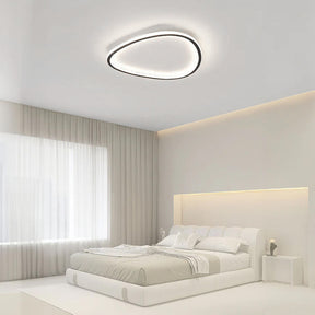 Nordic Oval Black LED Ceiling Light For Bedroom