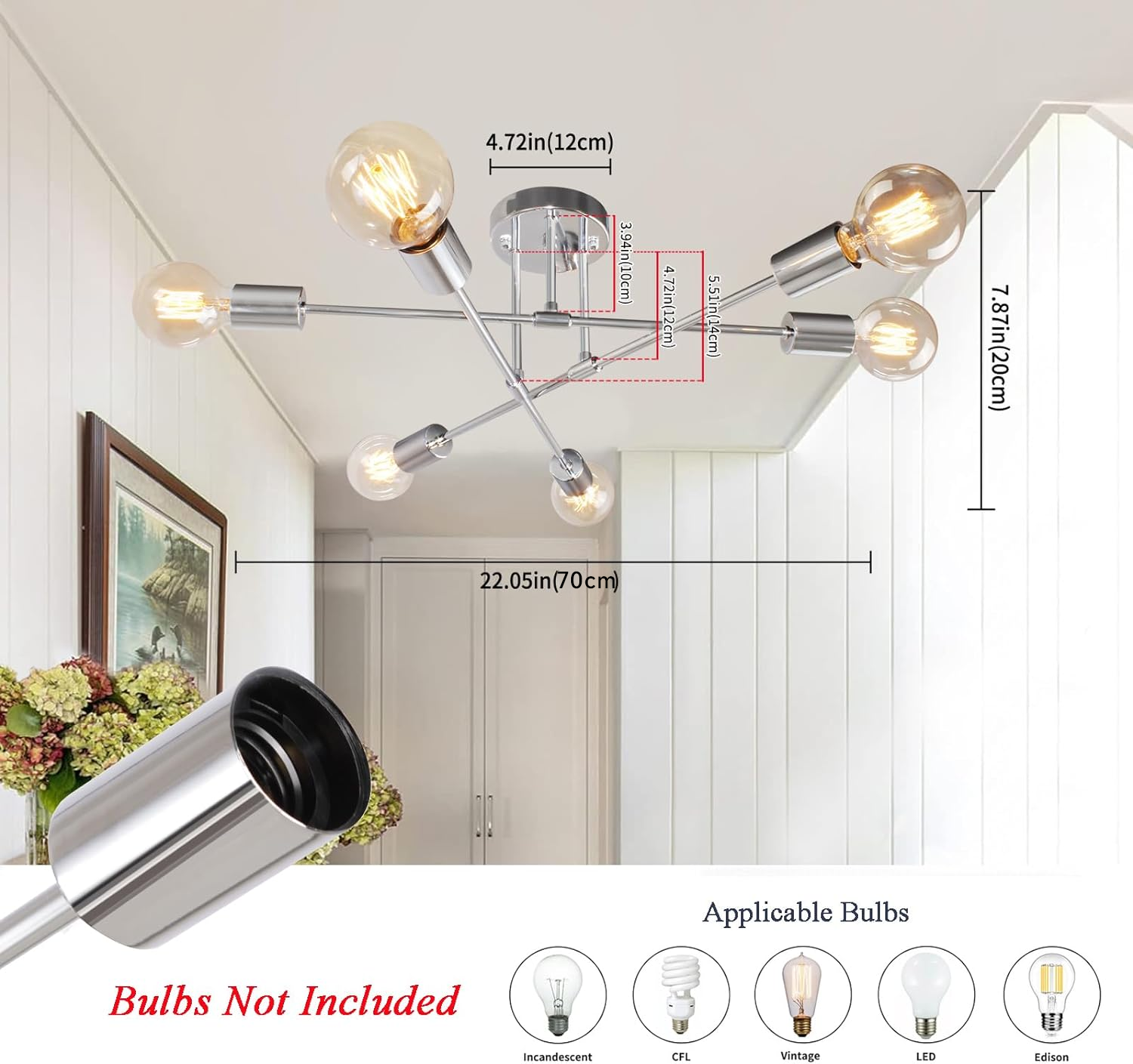 Multi-Heads Creative Iron Bedroom Ceiling Lights