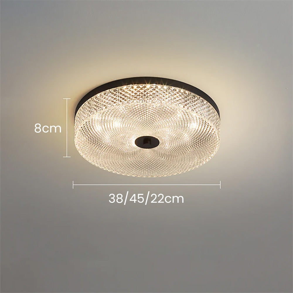Light Luxury Crystal Copper Ceiling Lamp