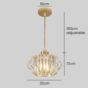 Luxurious Gold Crystal Hallway Ceiling Light