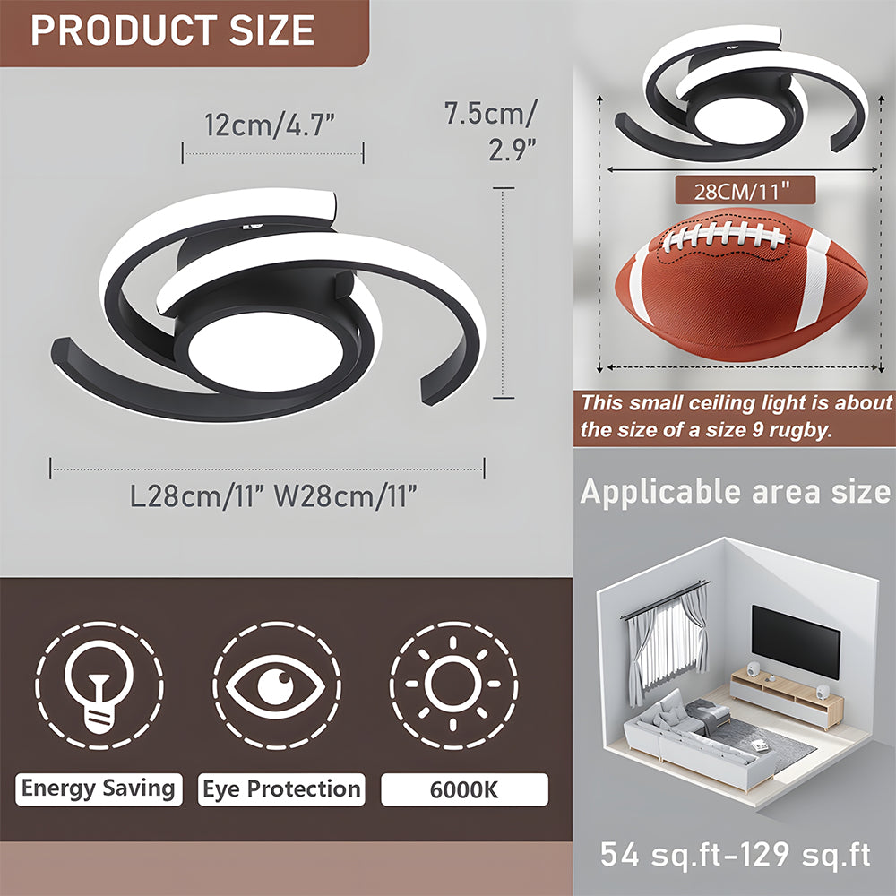 Modern Minimalist LED Ceiling Light for Living Room Bedroom