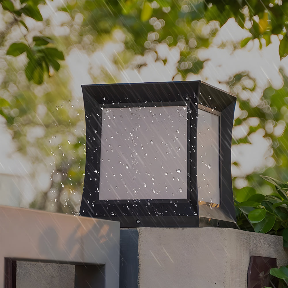 Solar Powered Post Lamps for Courtyard Garden Deck Patio Gate