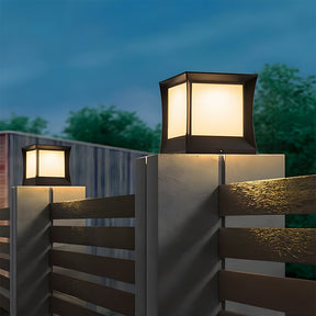 Solar Powered Post Lamps for Courtyard Garden Deck Patio Gate