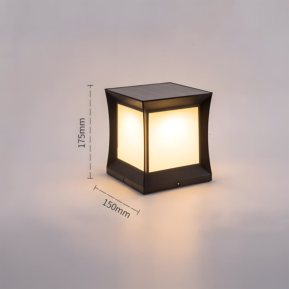 Solar Powered Post Lamps for Courtyard Garden Deck Patio Gate