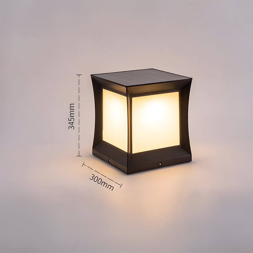 Solar Powered Post Lamps for Courtyard Garden Deck Patio Gate