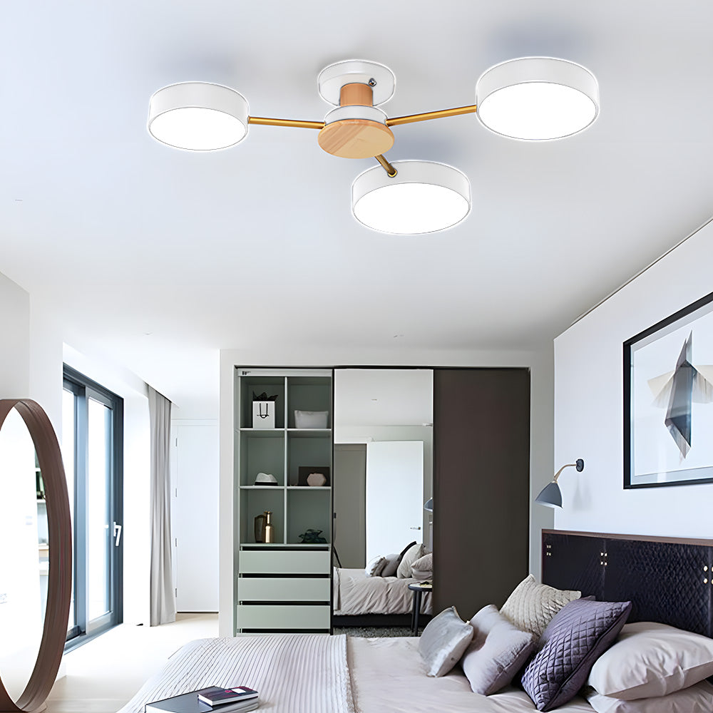 Multi Bulbs Round LED Bedroom Ceiling Light