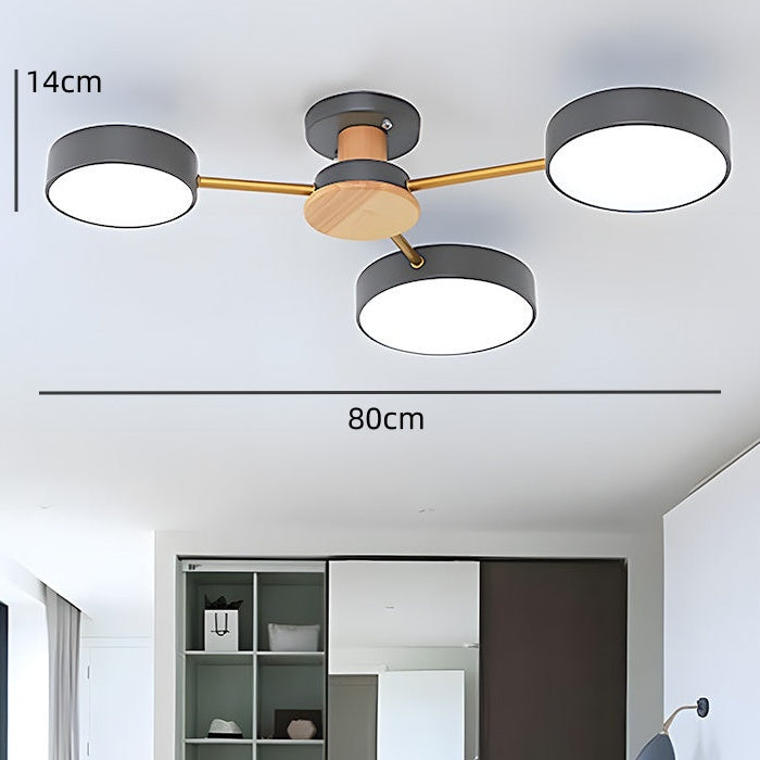 Multi Bulbs Round LED Bedroom Ceiling Light