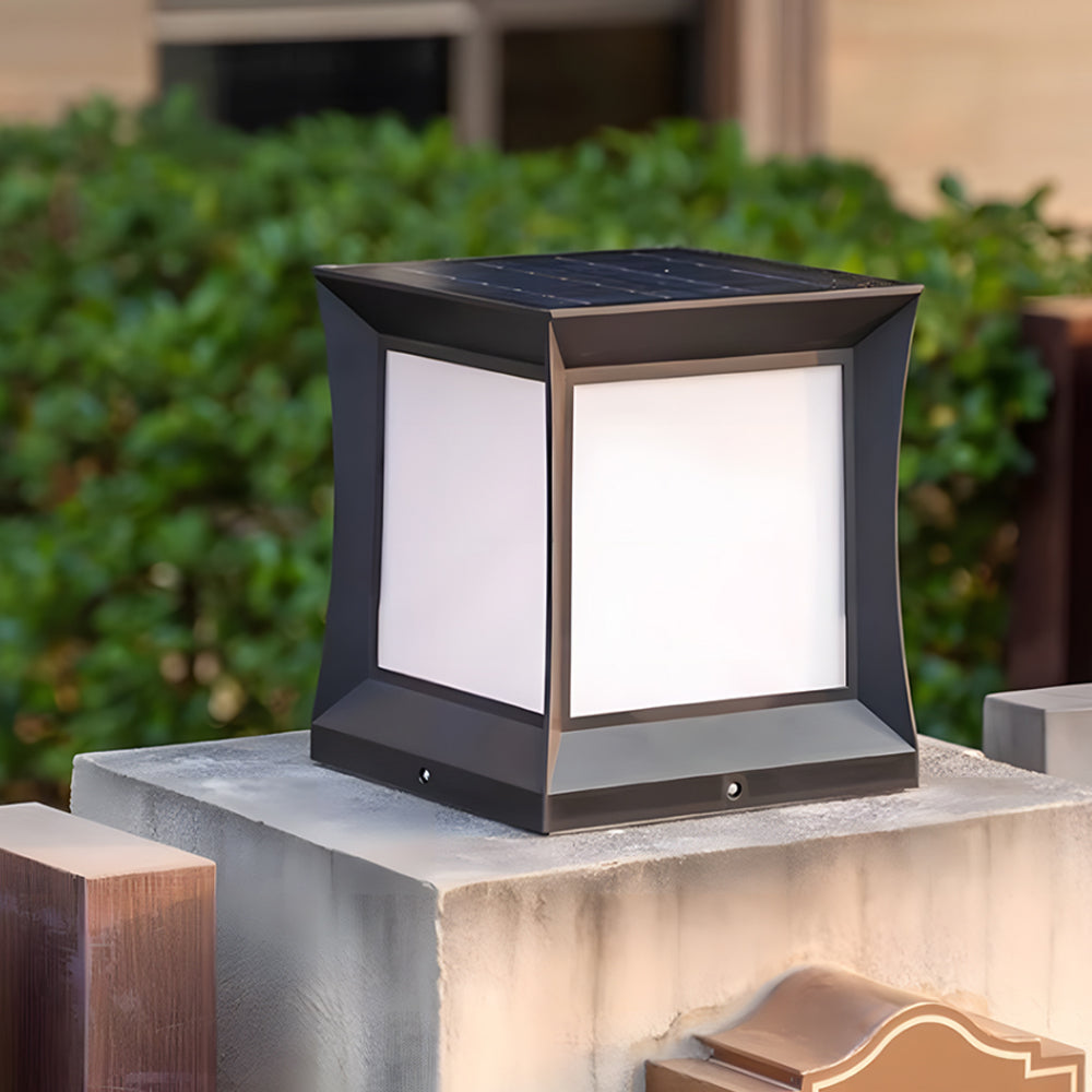 Solar Powered Post Lamps for Courtyard Garden Deck Patio Gate