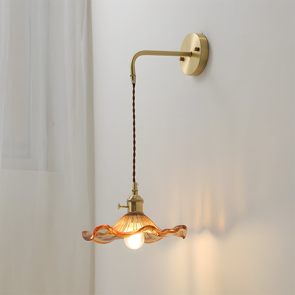 Contemporary Glass Wall Light for Bedroom, Living room