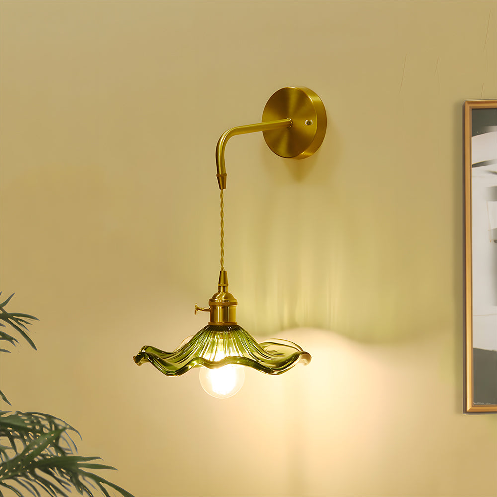 Contemporary Glass Wall Light for Bedroom, Living room