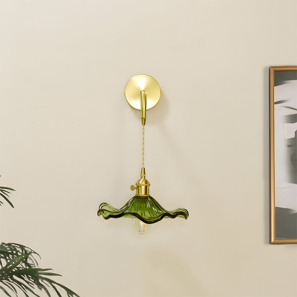 Contemporary Glass Wall Light for Bedroom, Living room