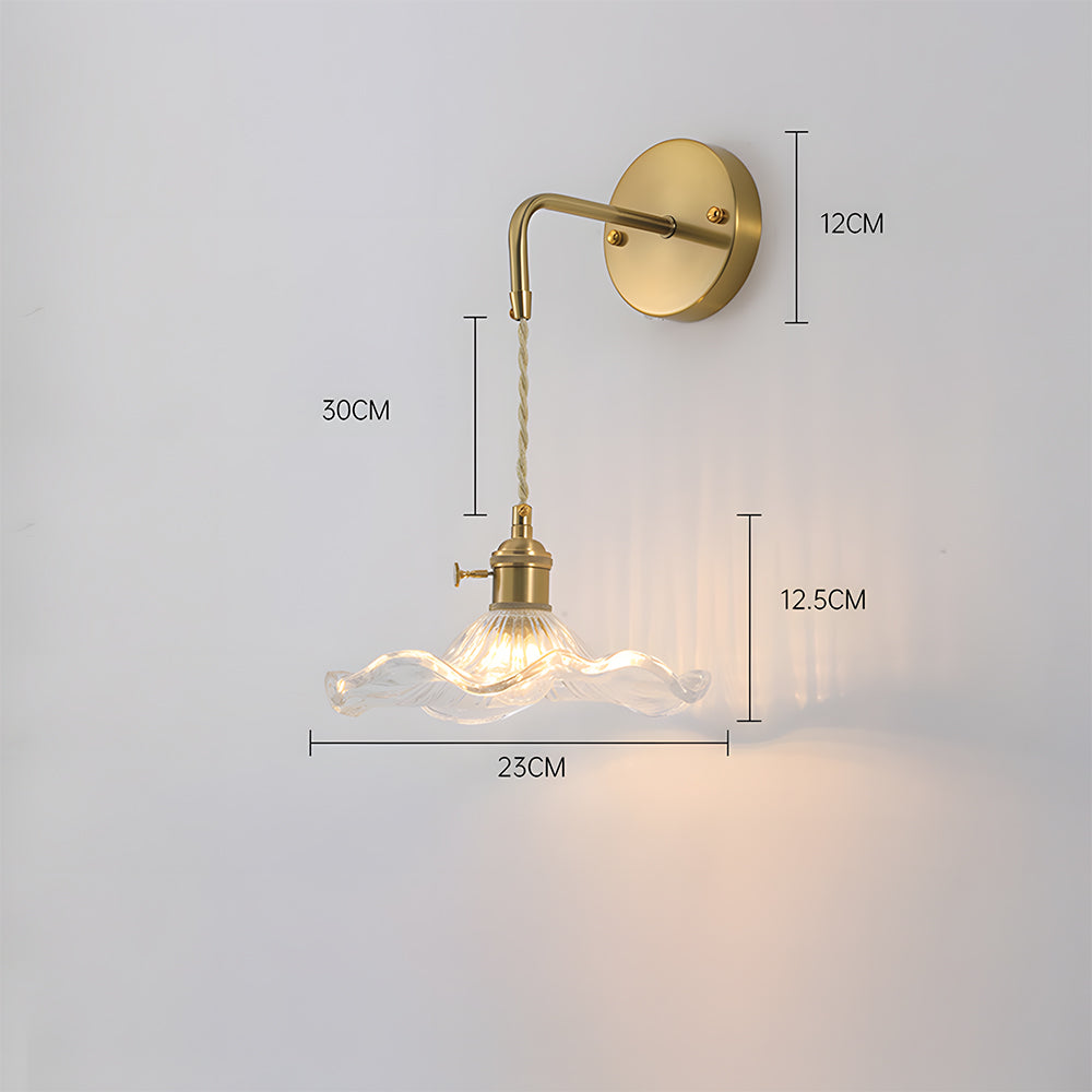 Contemporary Glass Wall Light for Bedroom, Living room