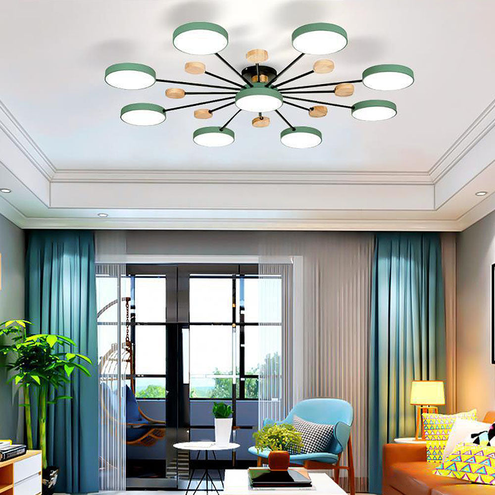 Modern Semi Flush Mounted LED Ceiling Lights for Living Room