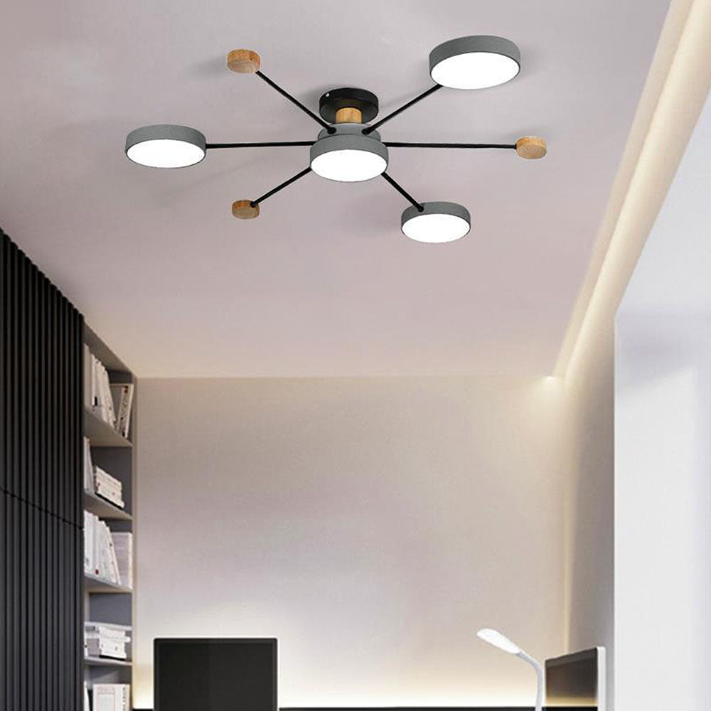 Modern Semi Flush Mounted LED Ceiling Lights for Living Room