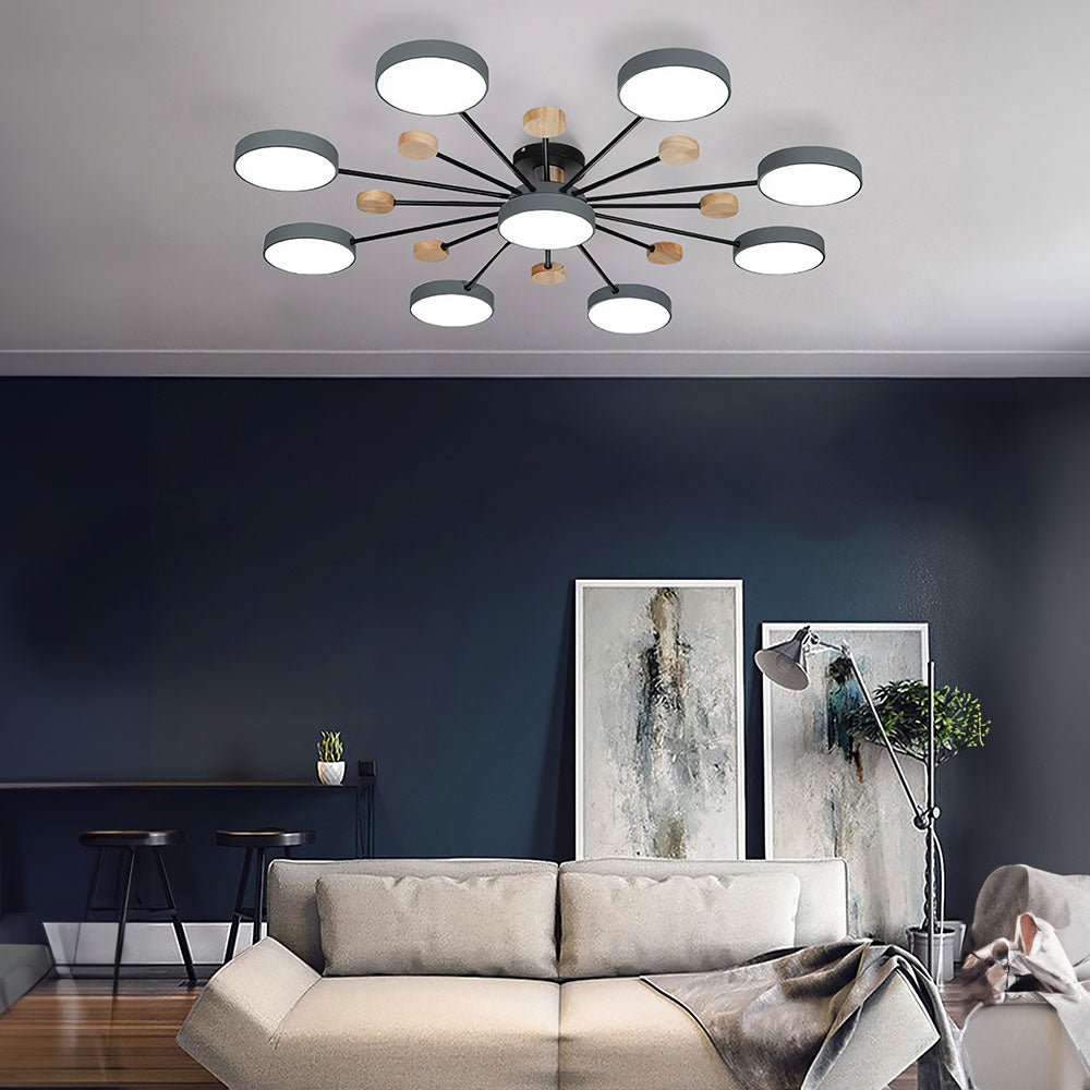 Modern Semi Flush Mounted LED Ceiling Lights for Living Room