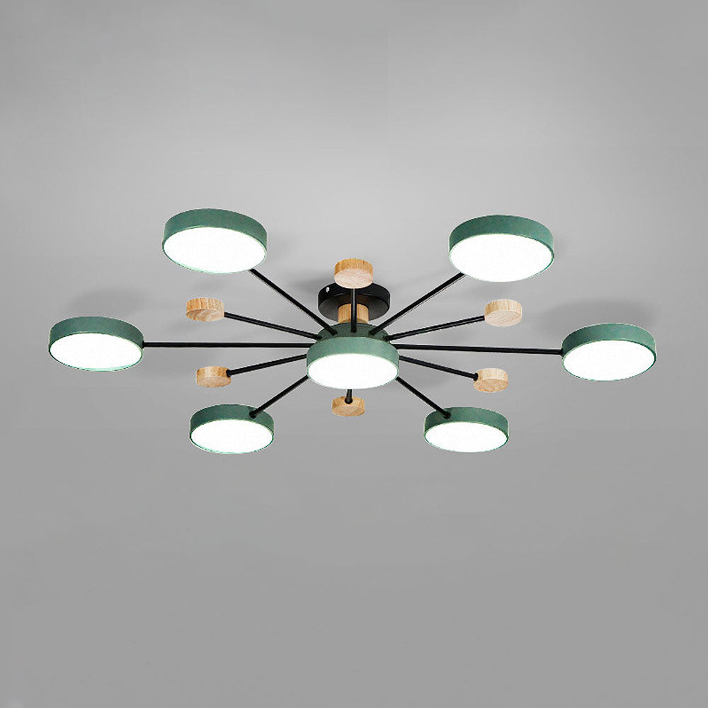 Modern Semi Flush Mounted LED Ceiling Lights for Living Room