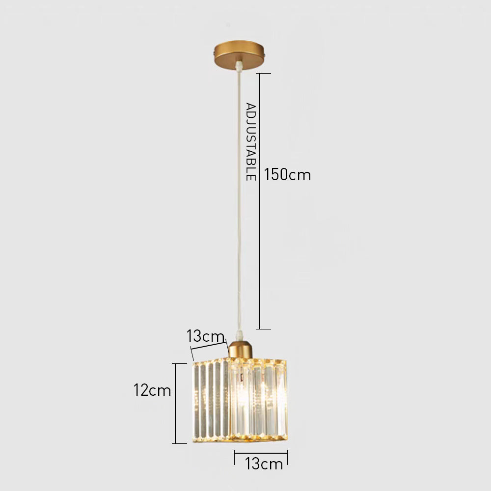 Modern Hallway Crystal Circle Pendant Light