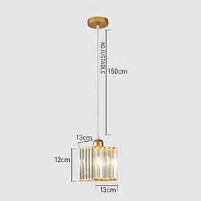 Modern Hallway Crystal Circle Pendant Light