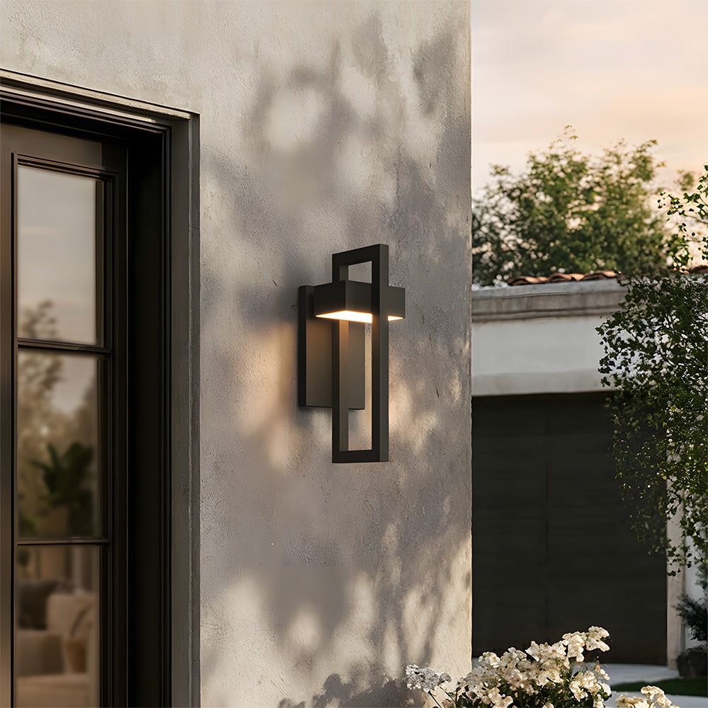 Modern Waterproof Geometric Outdoor Wall Lights for Porch Entrance