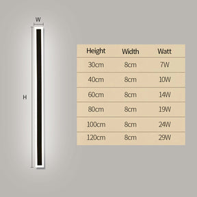 IP65 Modern Minimalism Decor Acrylic Black Outdoor LED Wall Lights