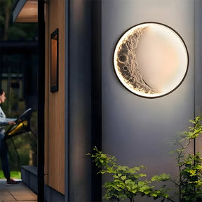 Art Decor Moon Shaped Waterproof Outdoor LED Wall Lights IP65