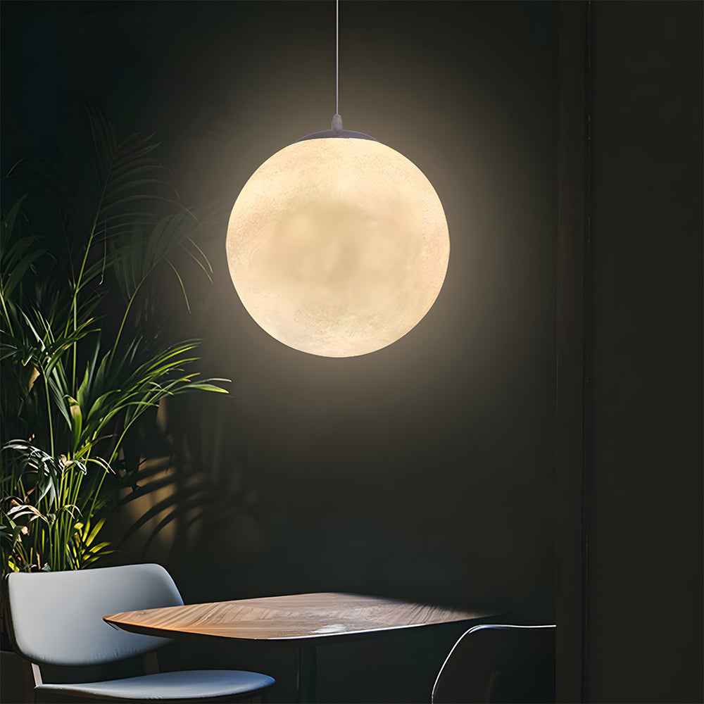 Moon Resin Globe Pendant Light Lampshade