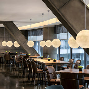 Moon Resin Globe Pendant Light Lampshade