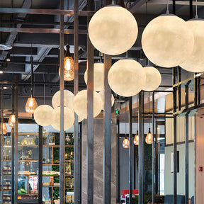 Moon Resin Globe Pendant Light Lampshade