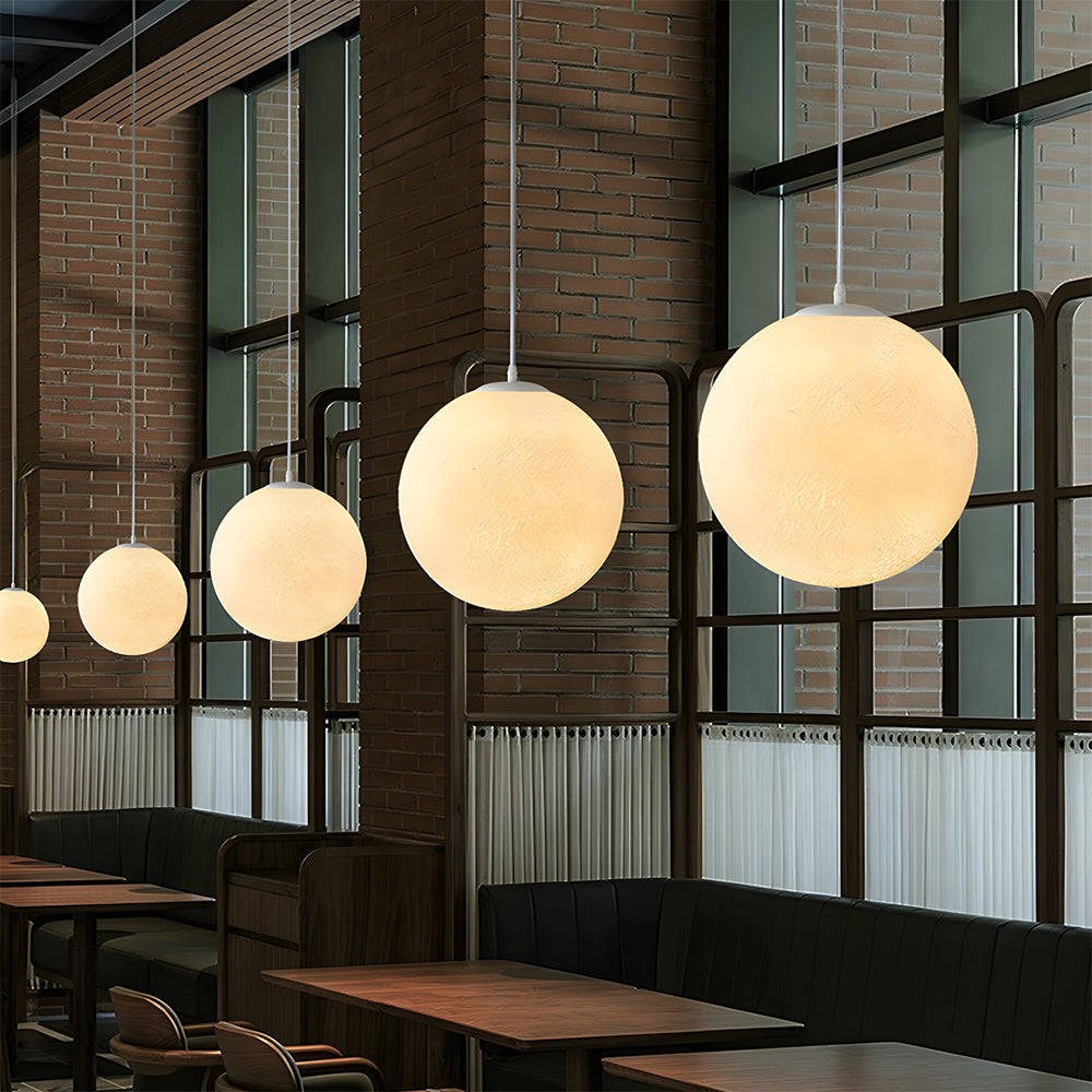 Moon Resin Globe Pendant Light Lampshade