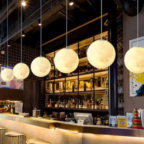 Moon Resin Globe Pendant Light Lampshade