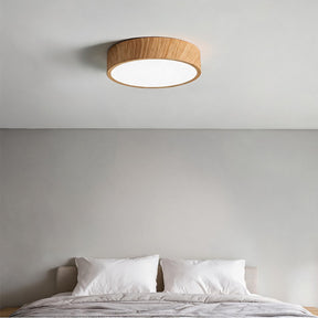 Nordic Wood LED Flush Mount Ceiling Light Minimalist Lamp for Bedroom