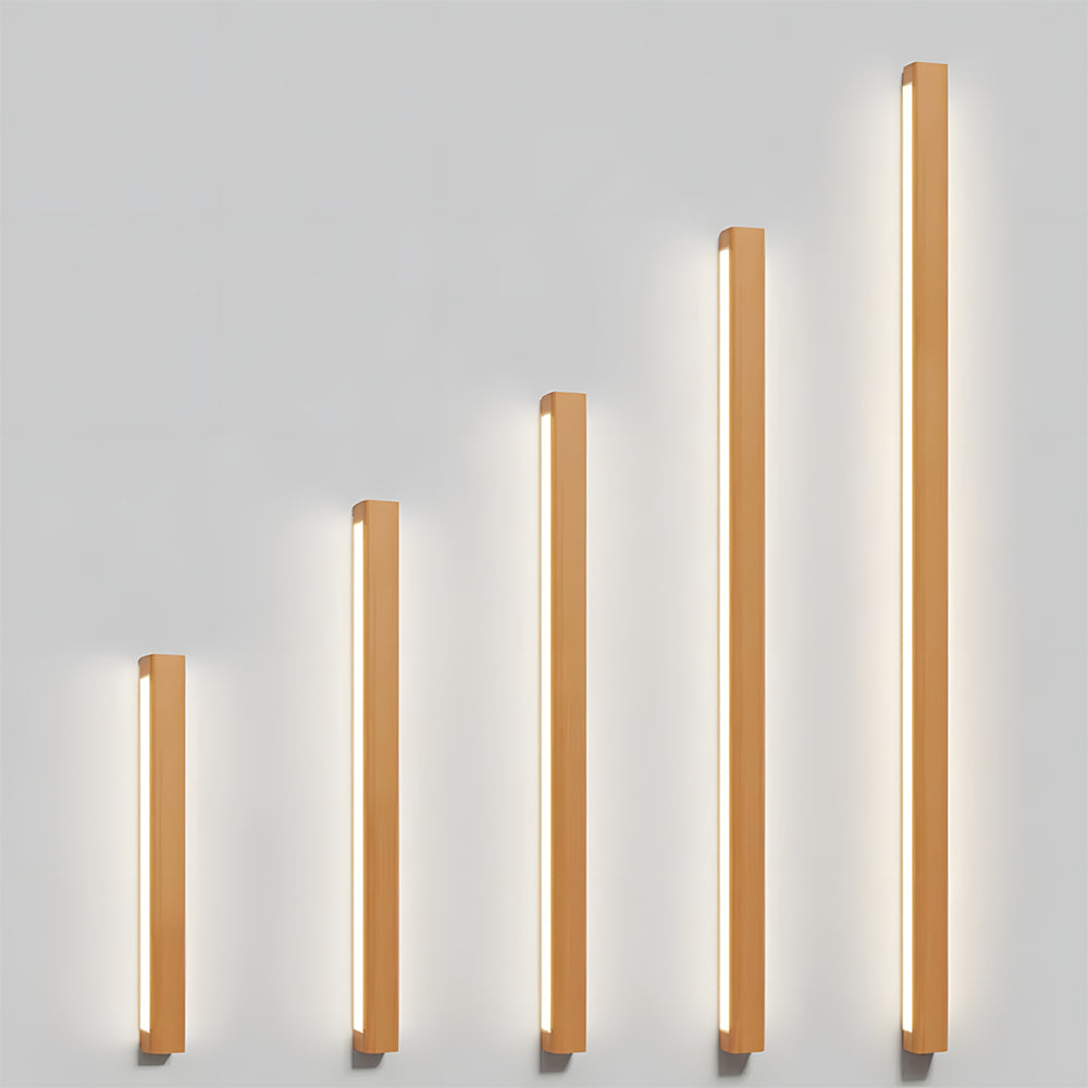 Modern Long Strip Wood LED Wall Lamp