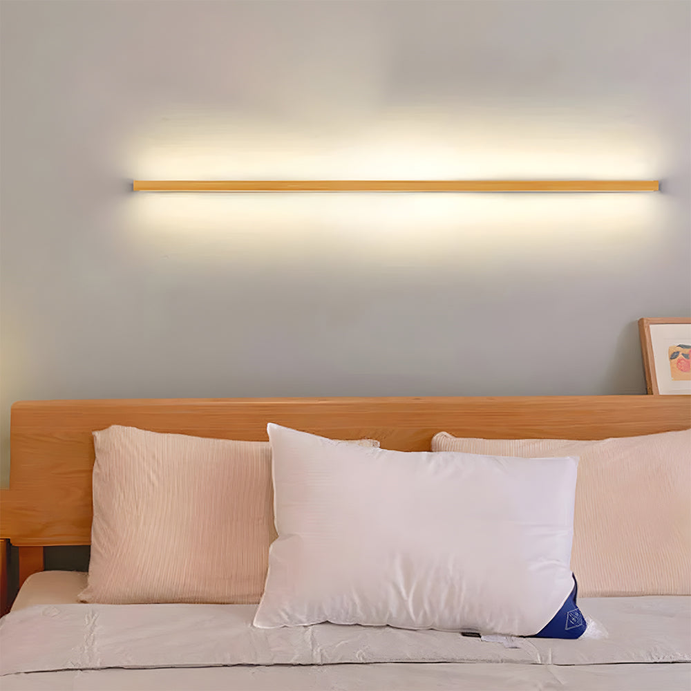Modern Long Strip Wood LED Wall Lamp