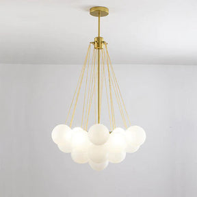 Bubble Chandelier Nordic Frosted Glass Ball Chandelier for Dining Room