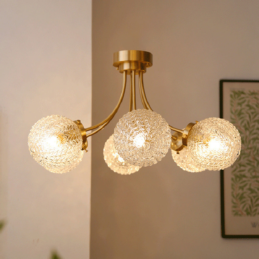 Mid Century Circle Metal Chandelier For Living Room