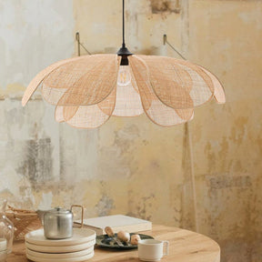 Rattan Petal Rustic Lamp Shade Pendant Light