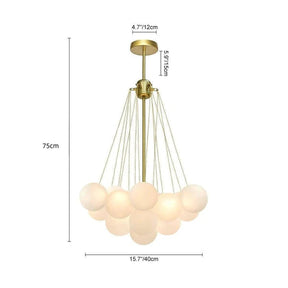 Bubble Chandelier Nordic Frosted Glass Ball Chandelier for Dining Room