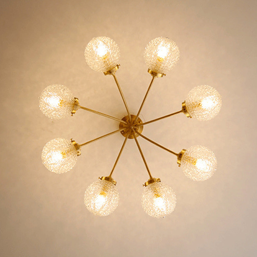 Mid Century Circle Metal Chandelier For Living Room