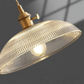 Vintage INS Glass Ribbed Pendant Light