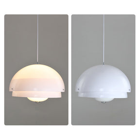 Bauhaus Vintage White Metal Pendant Lamp