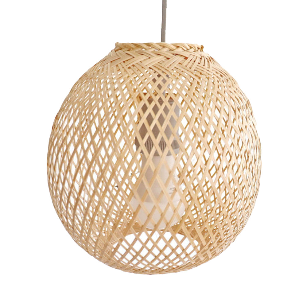 Round Bamboo Pendant Light For Living Room -Homdiy