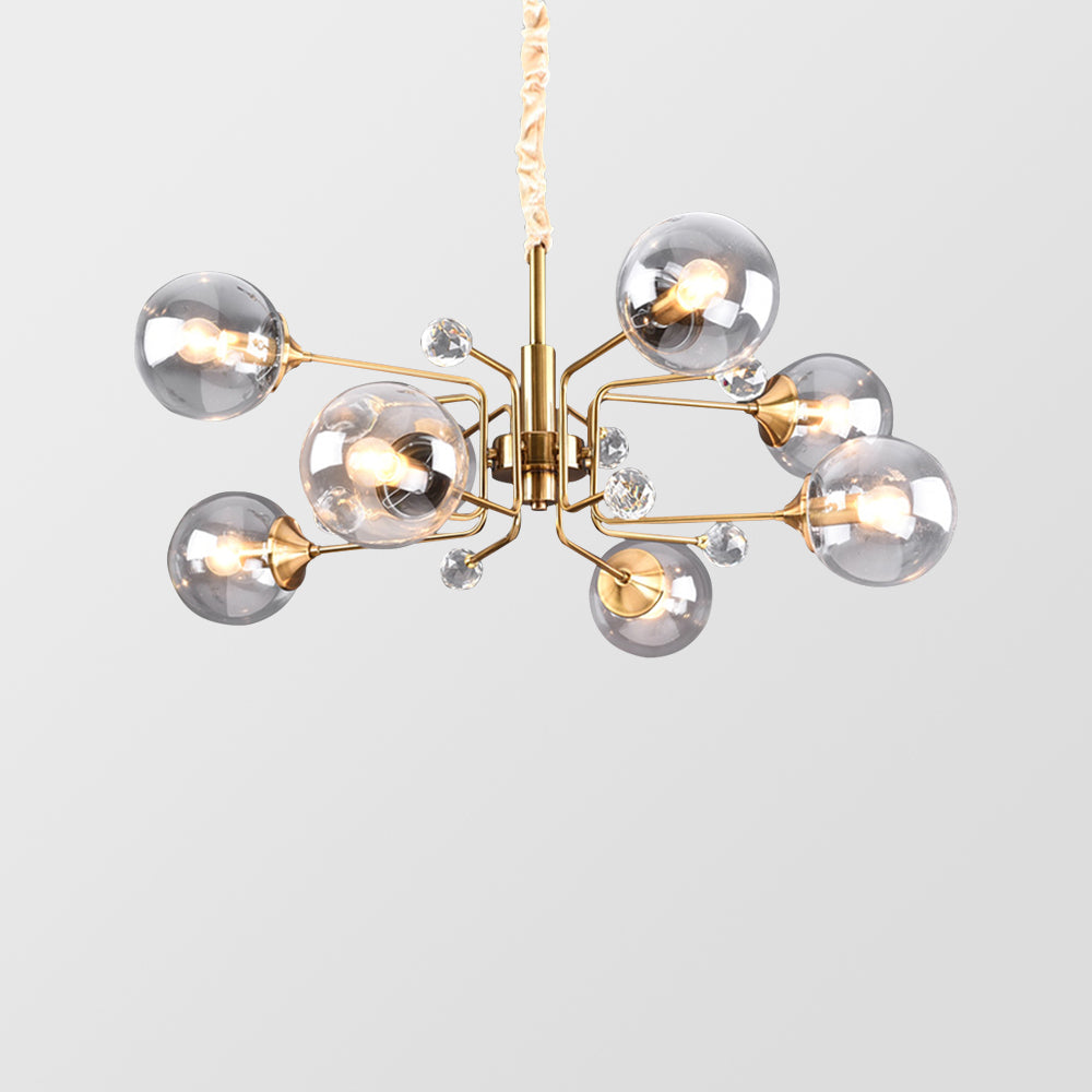 Gold Glass Modern LED chandelier