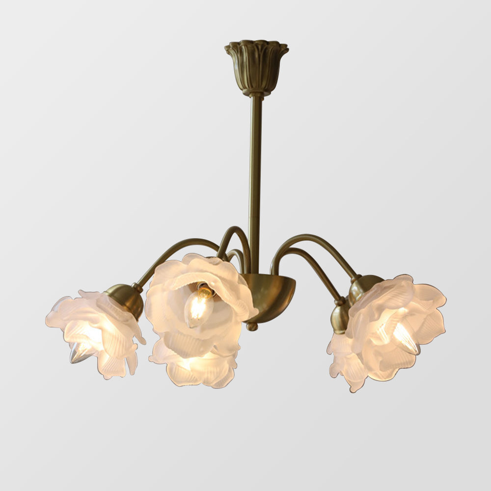 Light Luxury Rose Living Room Chandelier