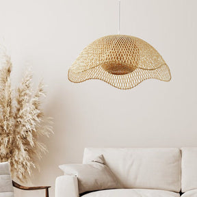 Bamboo Woven Hanging Lighting Wicker Pendant Light -Lampsmodern