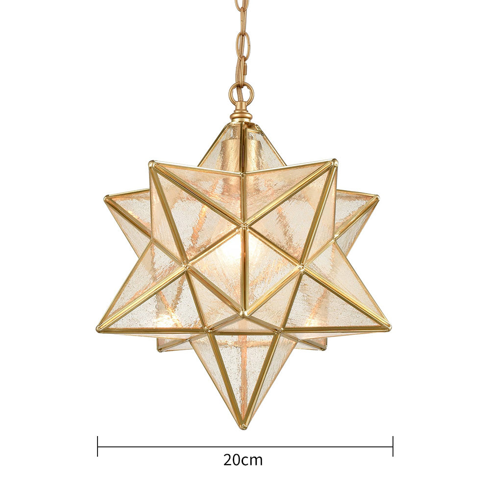 Modern Star Metal Shade Semi Flush Ceiling Light