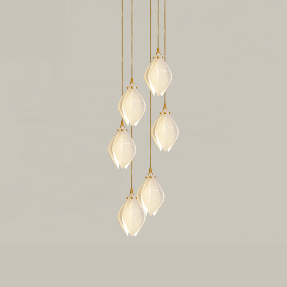 Creative Multi-heads Stylised Bloom Buds Pendant Lamp