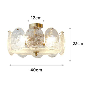 Modern Style Retro Glass Petals Ceiling Lamp