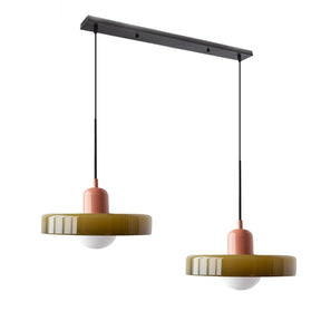 2 Heads Modern Bauhaus Glass Pendant Light -Homdiy