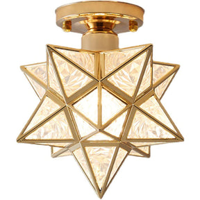 Star Shape Semi Flush Mount Ceiling Light