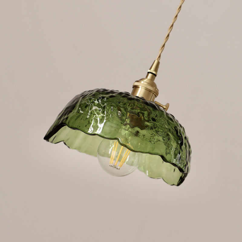 Irregular Brass Glass Pendant Ceiling Light
